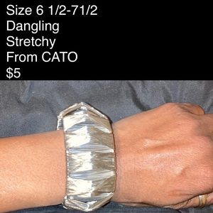 Silver tone Cuff Bangle Bracelet